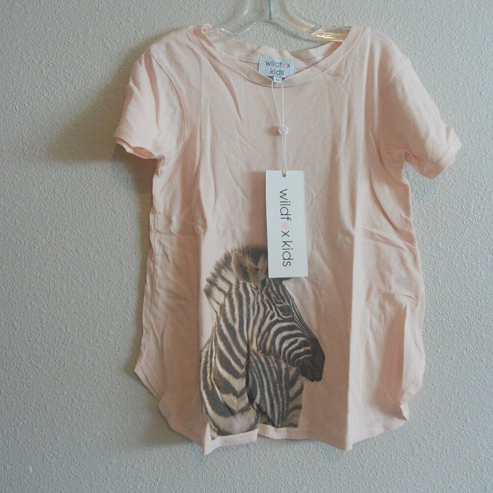 Wildfox Zebra Tee in Peach